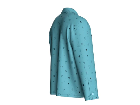 Men All-Over Printed Button Up Shirt 3D Model