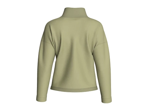 Girls Cropped Zip-Up Jacket 3D Model