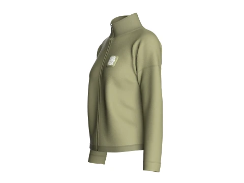 Girls Cropped Zip-Up Jacket 3D Model