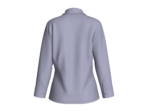 Girls Full Sleeve Button-Up Shirt 3D Model