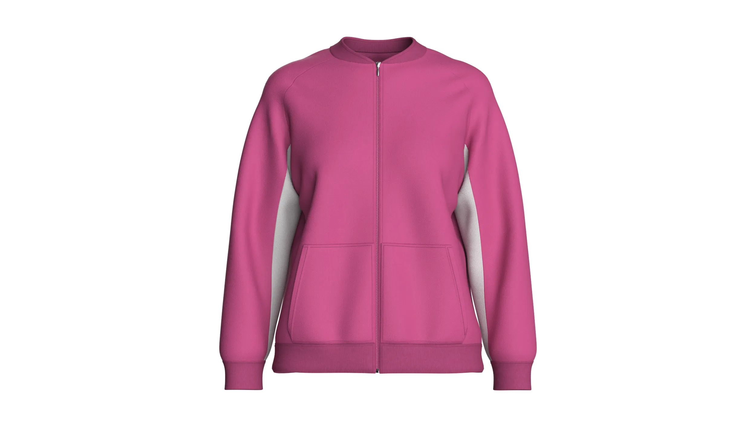 Girls Oversized Raglan Full-Zip Jacket 3D Model .c4d .max .obj .3ds .fbx .stl .blend