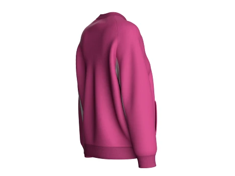 Girls Oversized Raglan Full-Zip Jacket 3D Model