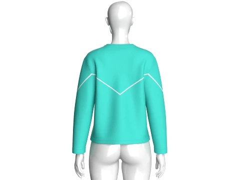 Girls Heart Cut-Out Sweatshirt 3D Model