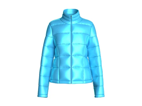 Doudoune à col montant pour fille Modèle 3D
