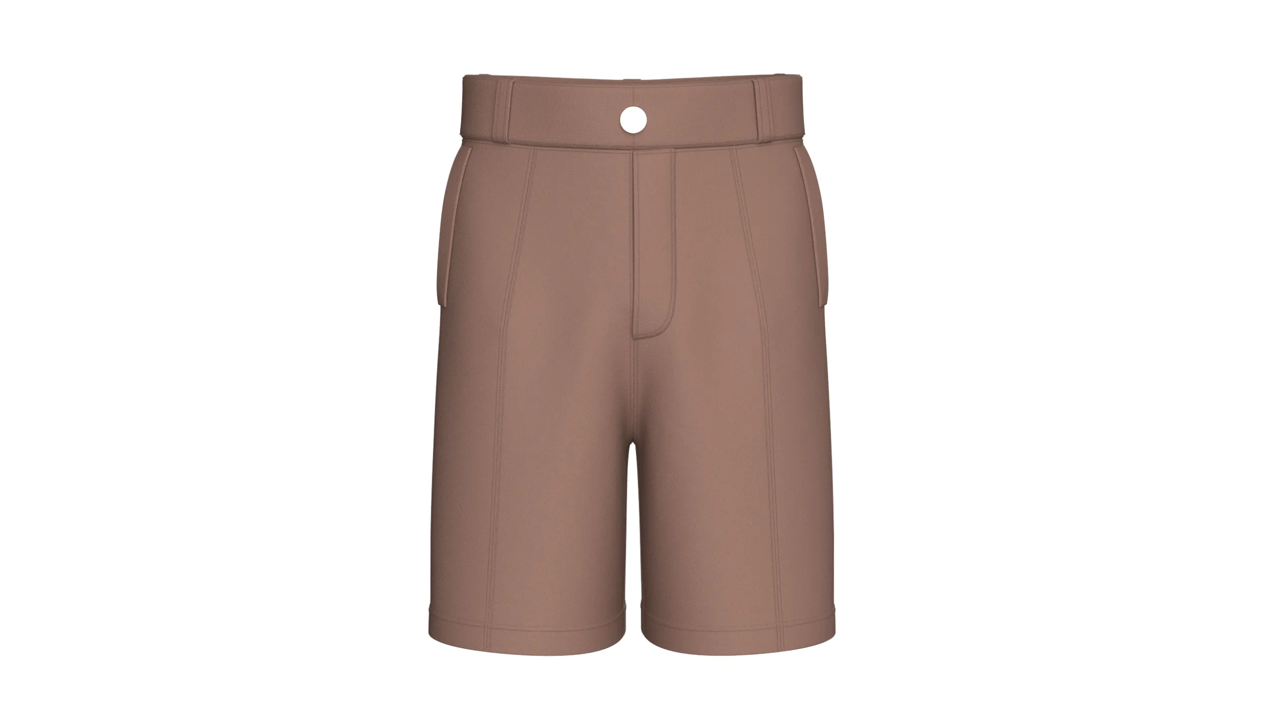 Men High-Waisted Shorts With Side Pocket 3D Model .c4d .max .obj .3ds .fbx .stl .blend 