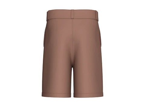 Men High-Waisted Shorts With Side Pocket 3D Model
