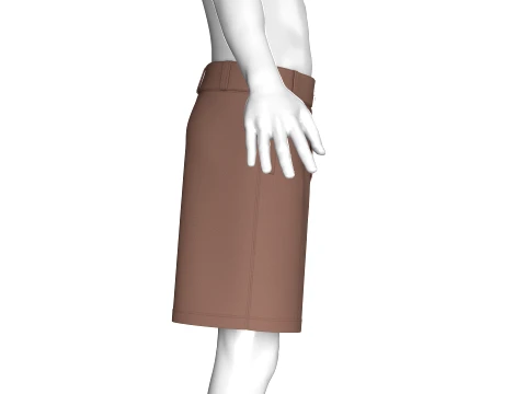 Men High-Waisted Shorts With Side Pocket 3D Model