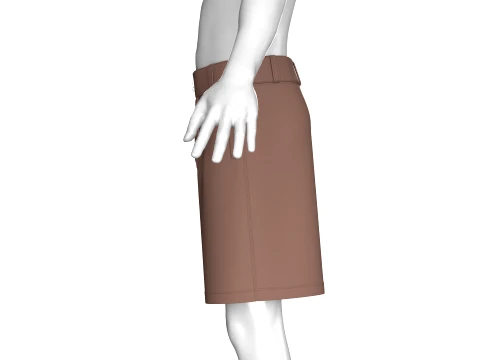 Men High-Waisted Shorts With Side Pocket 3D Model