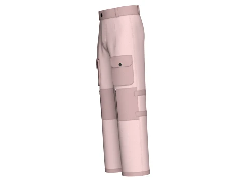 Men Multi-Pocket Utility Cargo Pant 3D Model