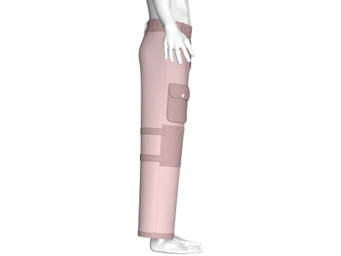 Men Multi-Pocket Utility Cargo Pant 3D Model