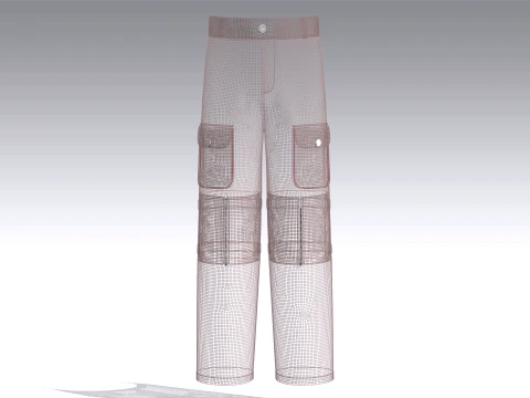 Men Multi-Pocket Utility Cargo Pant 3D Model
