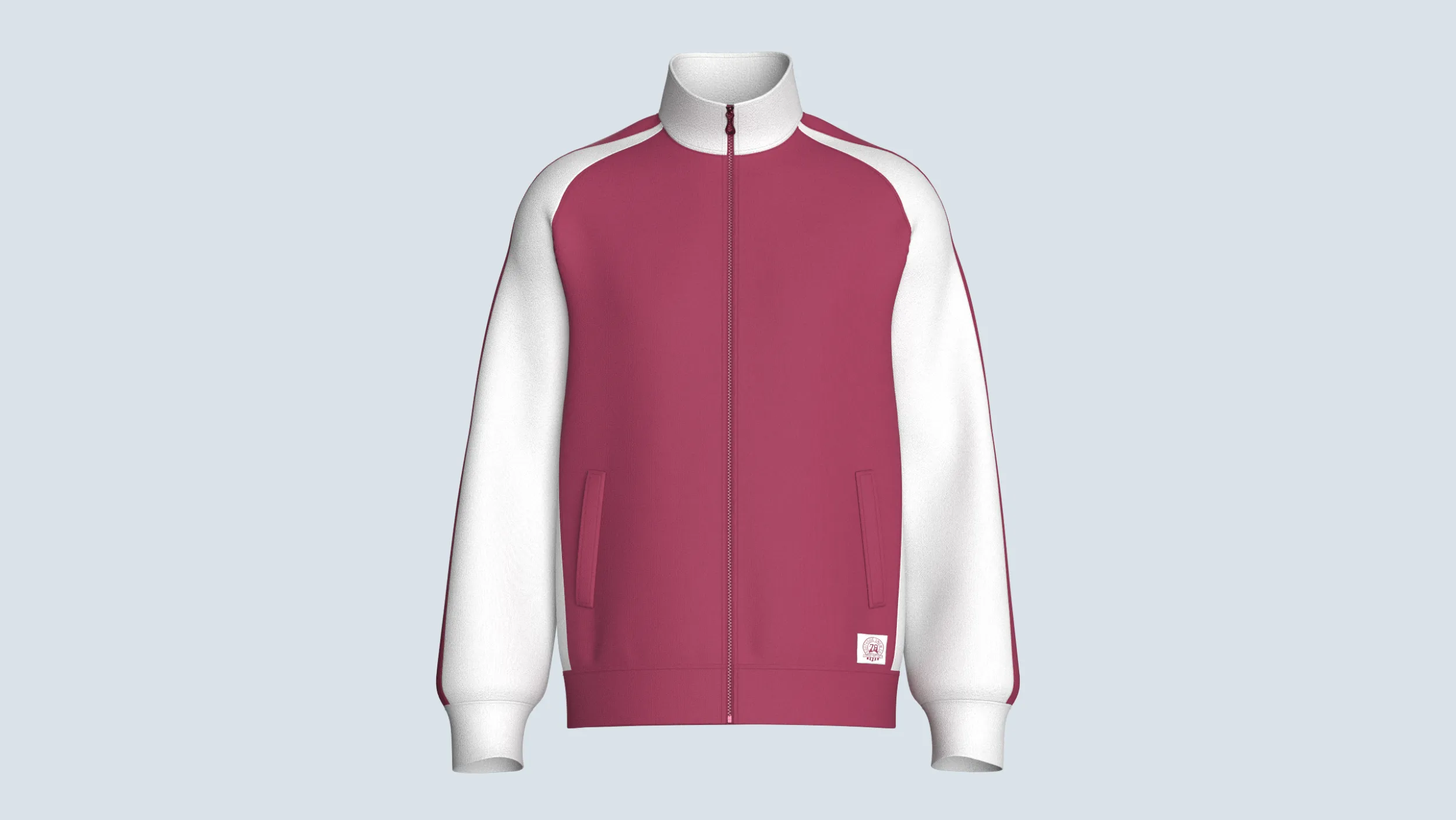 Men Raglan Sleeve Color-Block Jacket 3D Model .c4d .max .obj .3ds .fbx .stl .blend 