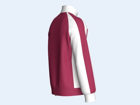 Men Raglan Sleeve Color-Block Jacket 3D Model