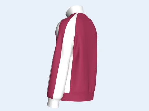 Men Raglan Sleeve Color-Block Jacket 3D Model
