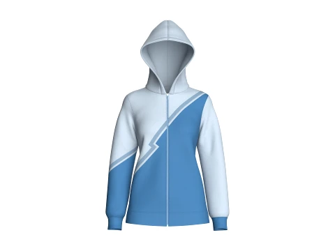 Girls Two Ton Zip-Up Hooded Jacket 3D Model