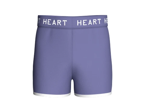 Men Printed Waistband Shorts With Piping 3D Model