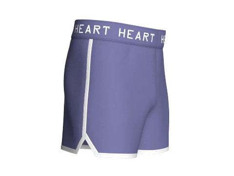 Men Printed Waistband Shorts With Piping 3D Model