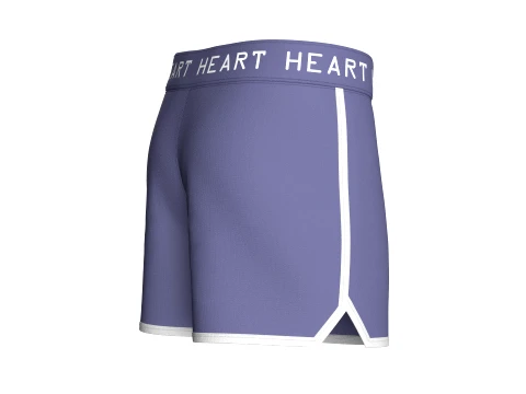Men Printed Waistband Shorts With Piping 3D Model