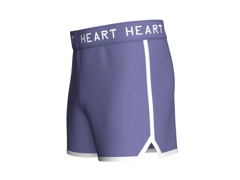 Men Printed Waistband Shorts With Piping 3D Model