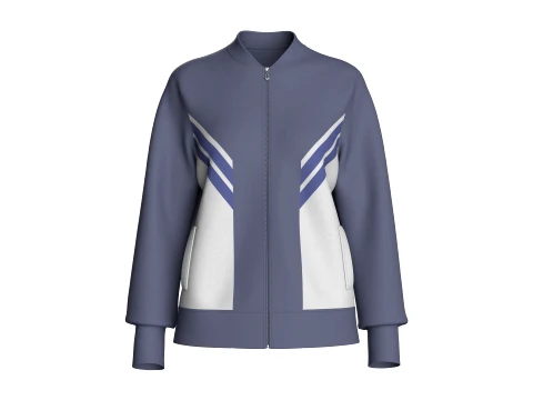Girls Color-Blocked Track Jacket 3D Model