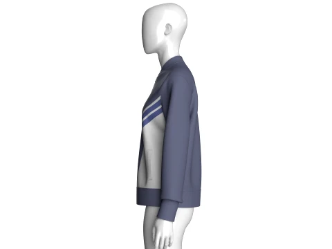 Jaqueta feminina com cores bloqueadas Modelo 3D
