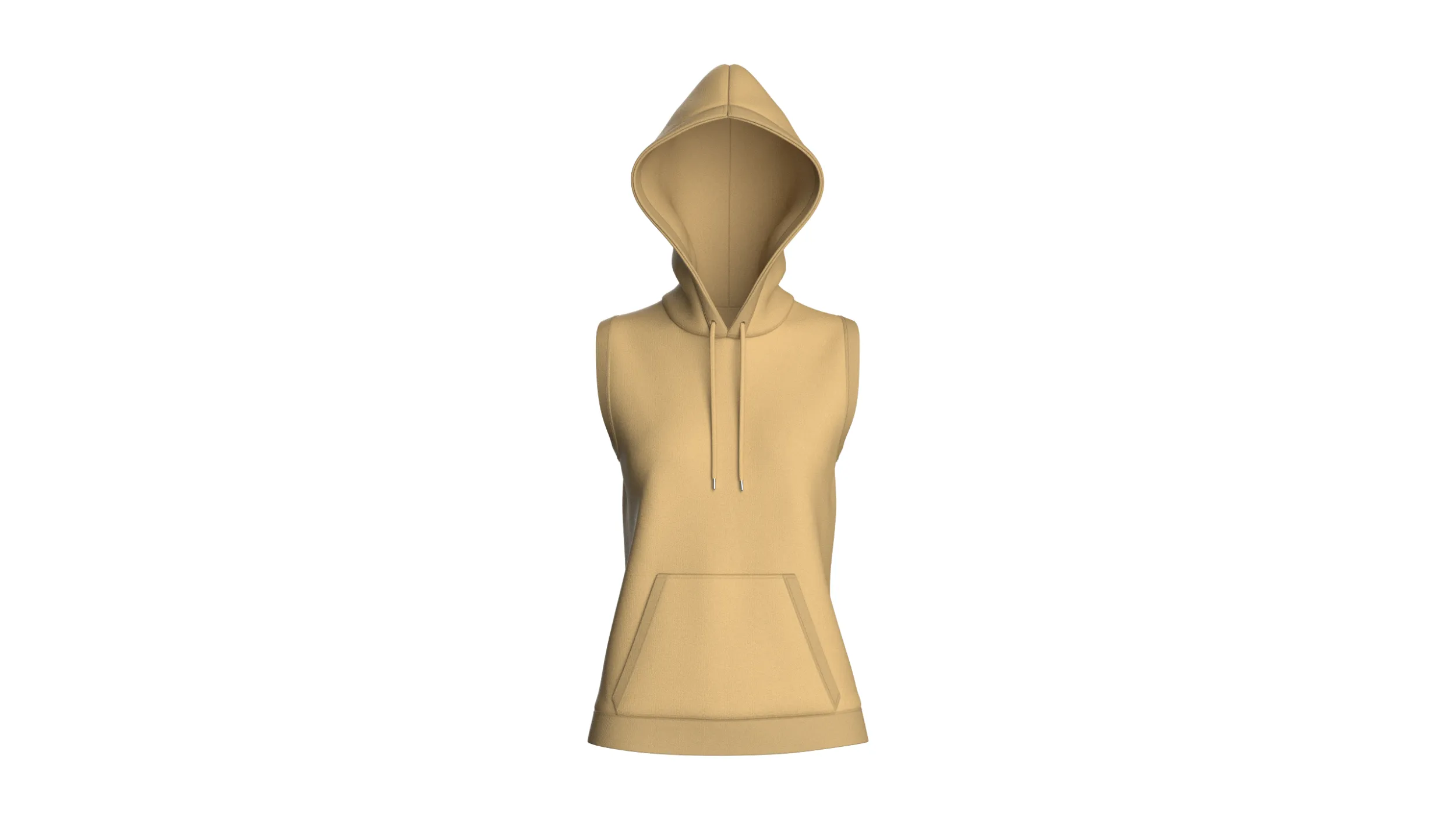 Pul&ocirc;ver sem mangas para meninas com capuz Modelo 3D .c4d .max .obj .3ds .fbx .stl .blend 