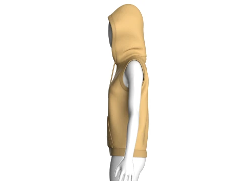 Pul&ocirc;ver sem mangas para meninas com capuz Modelo 3D