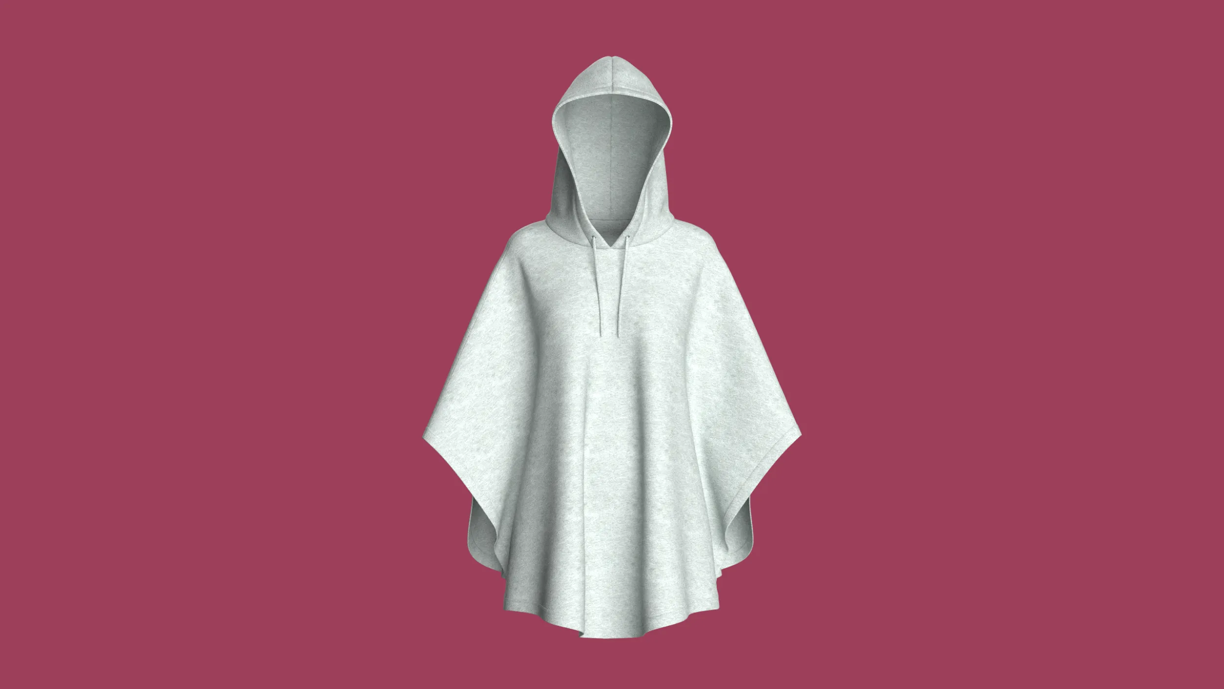 Girls Hooded Poncho 3D Model .c4d .max .obj .3ds .fbx .stl .blend 
