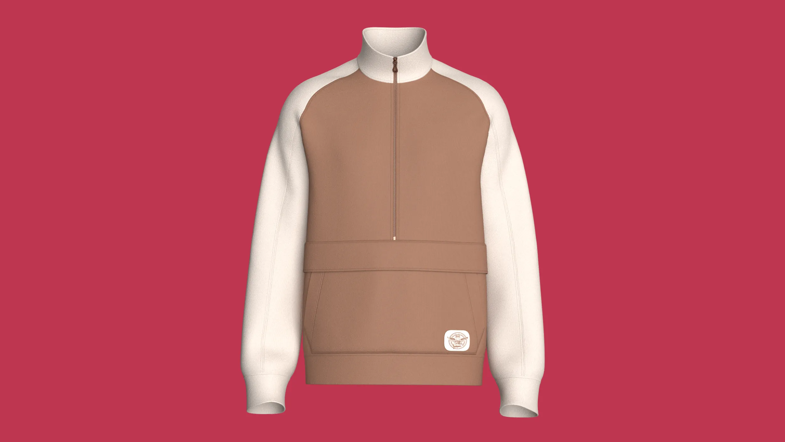Kanguru Cepli Yarım Fermuarlı Erkek Reglan Ceket 3D Model .c4d .max .obj .3ds .fbx .stl .blend 