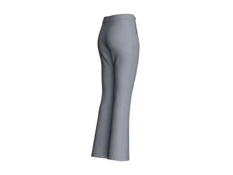 Girls High-Waisted Flare Pant 3D Model