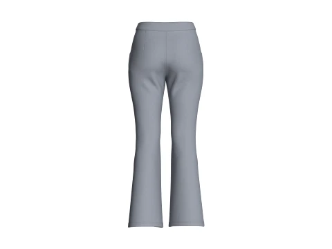 Girls High-Waisted Flare Pant 3D Model