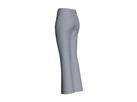 Girls High-Waisted Flare Pant 3D Model