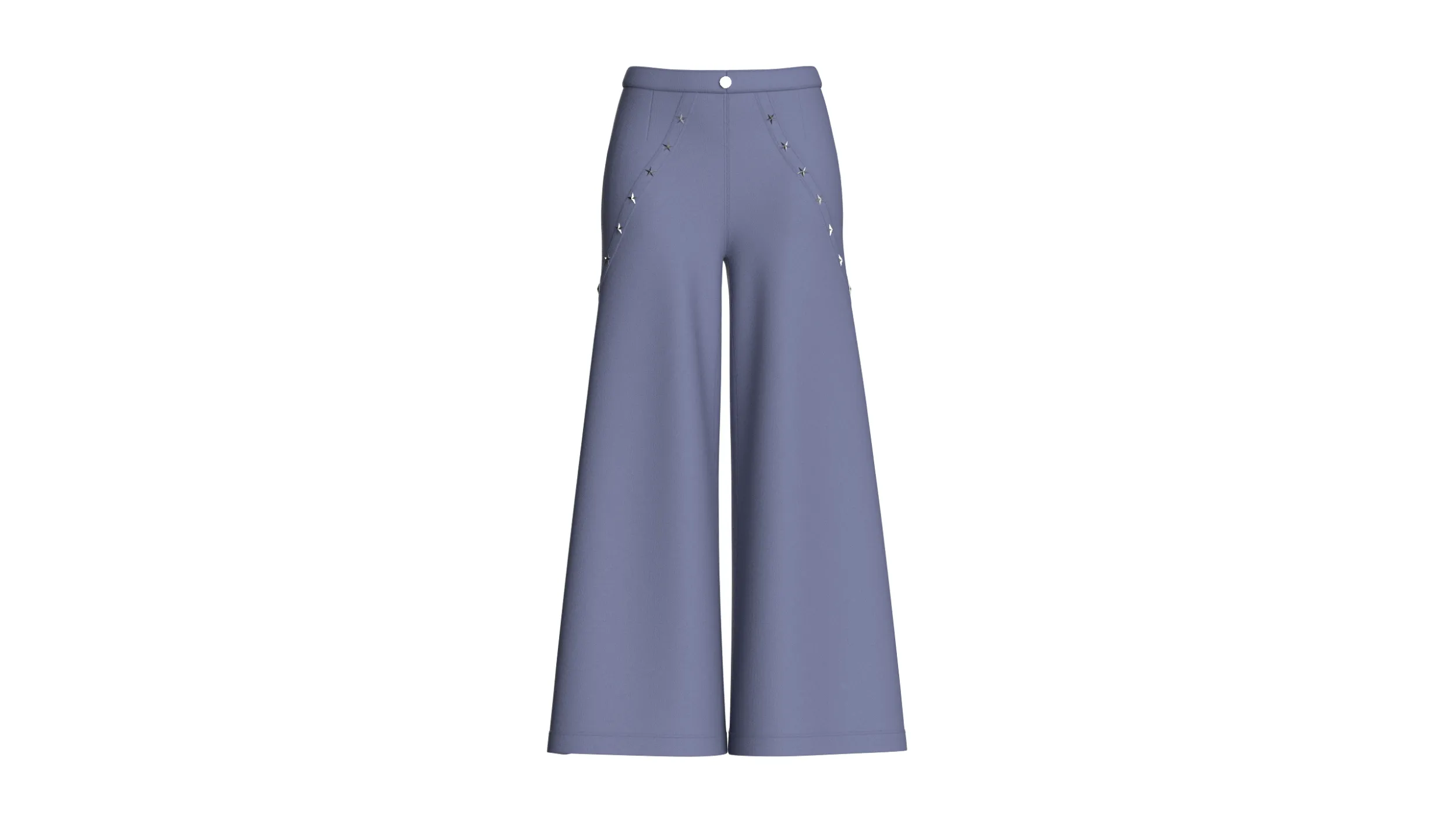Girls Wide Leg Flare Pant 3D Model .c4d .max .obj .3ds .fbx .stl .blend