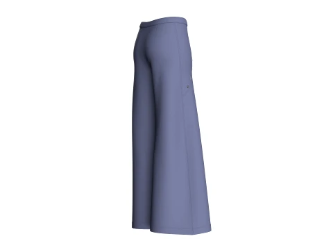 Girls Wide Leg Flare Pant 3D Model