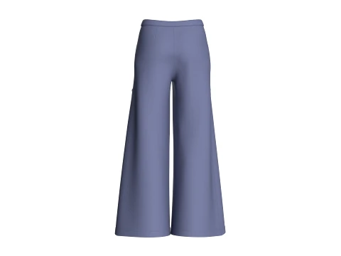 Girls Wide Leg Flare Pant 3D Model