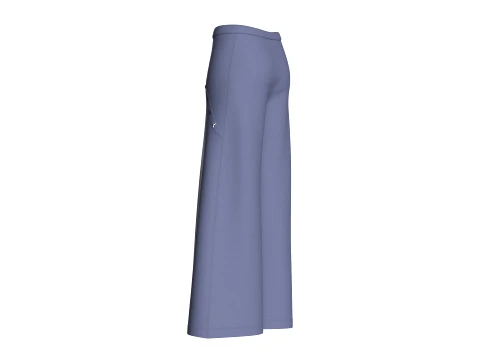 Girls Wide Leg Flare Pant 3D Model