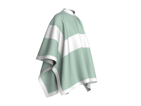 Girls Mandarin Collar Poncho 3D Model