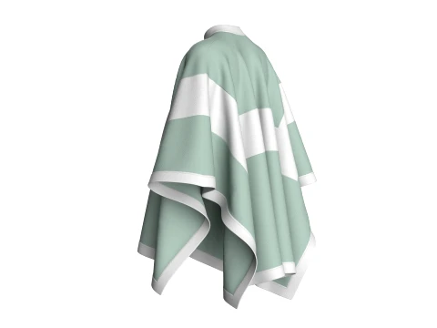 Girls Mandarin Collar Poncho 3D Model