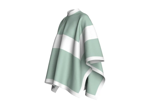 Girls Mandarin Collar Poncho 3D Model