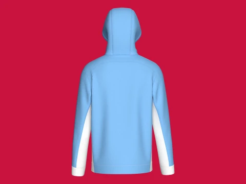 Men Full-Zip Hooded Jacket With Cargo Pocket 3D Model