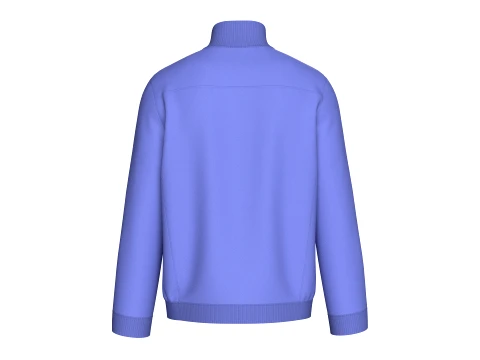 Men Full-Zip Jacket With Utility Cargo Pocket 3D Model