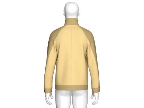 Men Two Tone Utility Button-Up Jacket 3D Model