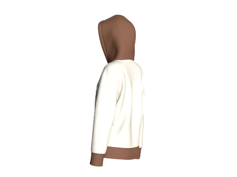 Girls Full-Zip Hoodie With Butterfly Graphic 3D Model