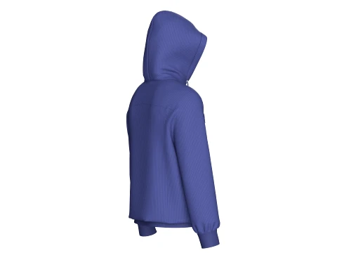 Men Half-Zip Hoodie With Chest Pocket 3D Model
