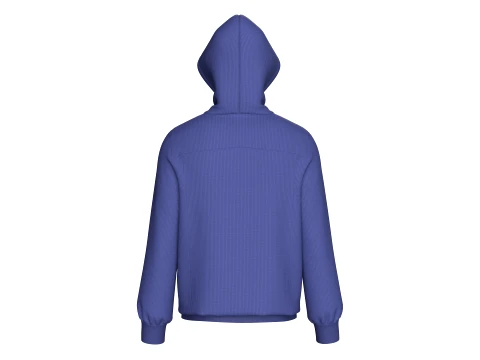 Men Half-Zip Hoodie With Chest Pocket 3D Model