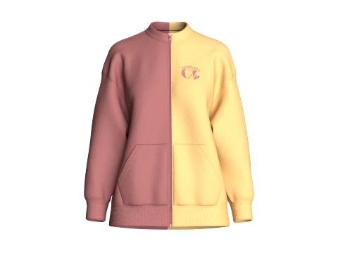 Girls Two Ton Full-Zip Jacket 3D Model