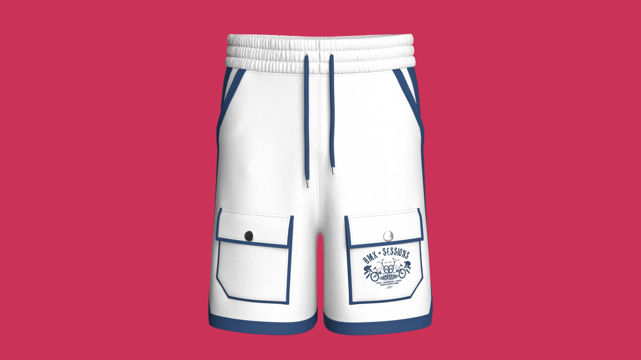 Men Printed Pocket Shorts With Elastic Waist 3D Model .c4d .max .obj .3ds .fbx .stl .blend 
