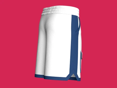 Men Printed Pocket Shorts With Elastic Waist 3D Model