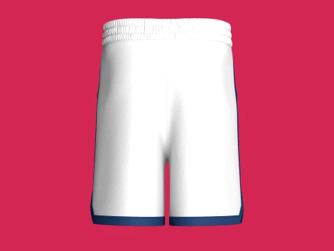 Men Printed Pocket Shorts With Elastic Waist 3D Model