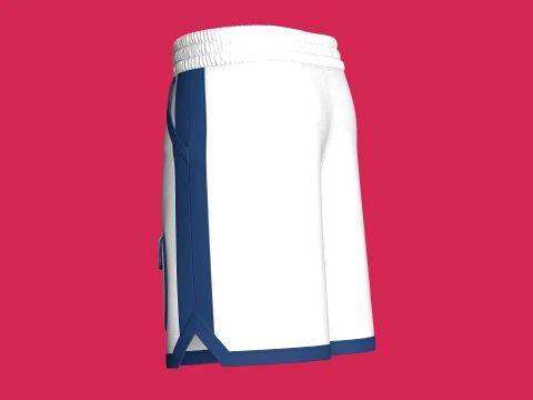 Men Printed Pocket Shorts With Elastic Waist 3D Model
